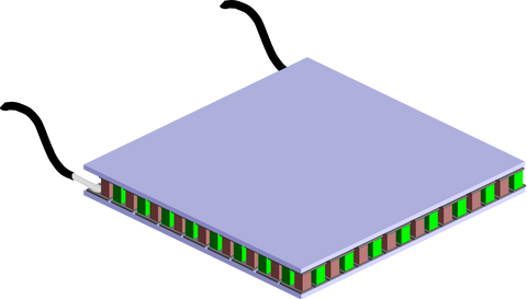 A Peltier module.